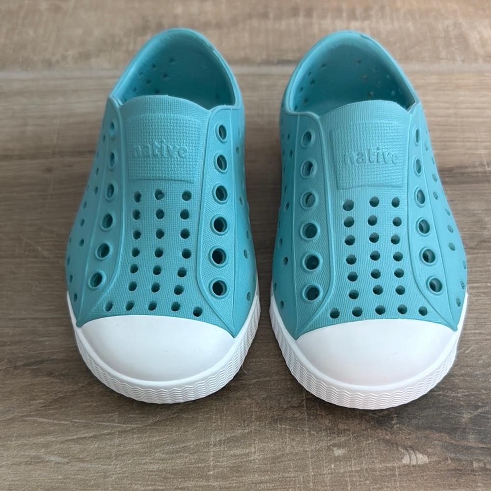 Native Blue and White Water Shoes Slip-On Perforated Design